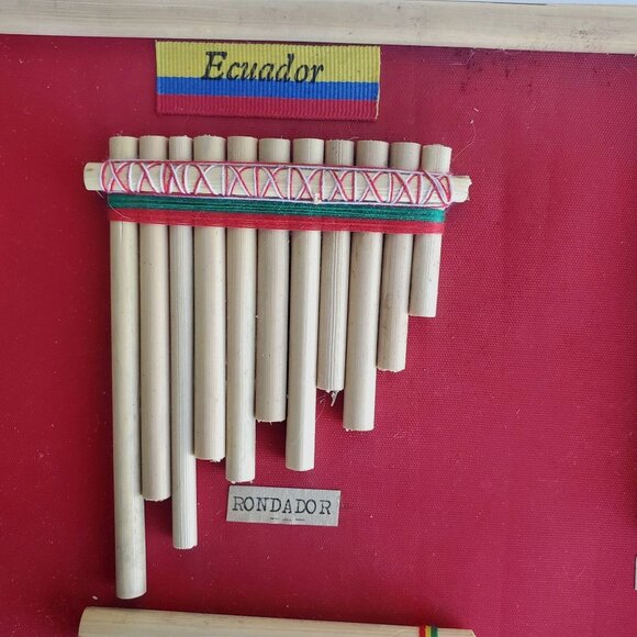 Ecuadorian Zampona Pan Flute Set Miniature Display Vintage Handmade - Picture 2 of 14